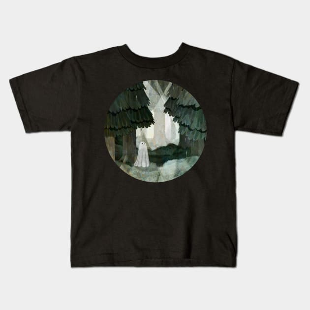 Haunted Pine Forest Kids T-Shirt by KatherineBlowerDesigns